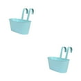 thumbnail image 1 of kurtrusly Hanging Flower Pot Ambiance In Balcony Different Rainbow Colors Fence Planters Light blue 2Set, 1 of 6