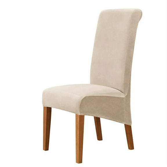 Velvet Large Dining Chair Cover XL Size Slipcover For Chairs Long Back Kitchen Chair Covers Elastic Seat Cover
