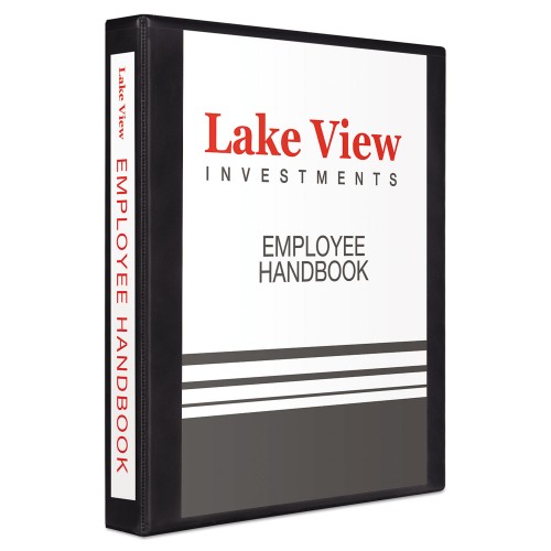 New Avery Heavy-Duty View Binder with DuraHinge and One Touch EZD Rings, 3 Rings, 1' Capacity, 11 x 8.5, Black,Each