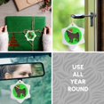 thumbnail image 5 of 3drose, Cute Chinese Shar Pei Dog - Brown Coat with Santa Hat Green, 3 inch Snowflake Porcelain Ornament, 5 of 7