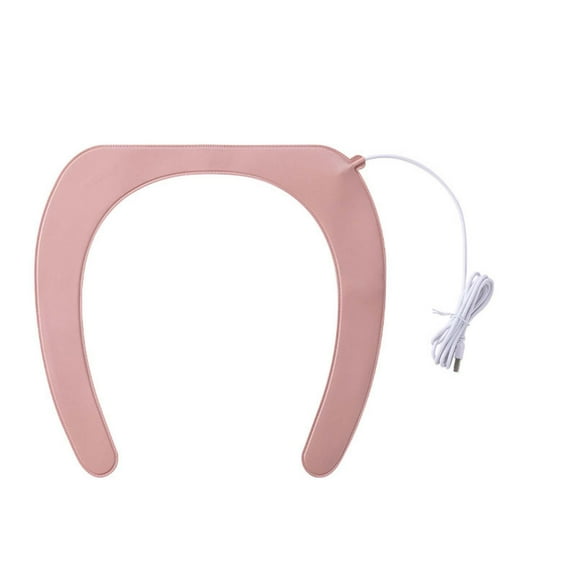 Electric Heated Toilet Seat Cover, Warm and Cozy Usb Operated Toilet Seat, Energy Efficient Adhesive Heated Toilet Seat Pad (Pink)