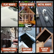 Liquid Rubber Multi-Surface Waterproof Sealant, Black, Indoor & Outdoor, 1 Quart