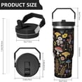thumbnail image 4 of 30 Oz Tumbler Retro Colored Mushrooms Tumbler with Lid and Straw, Birthday Gift Cup for Friend Women Men Coffee Travel Mug Thanksgiving Day Halloween Christmas Gift Water Bottle, 4 of 7