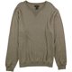 thumbnail image 1 of Tasso Elba Mens Lux Crew Neck Pullover Sweater, Beige, X-Large, 1 of 1