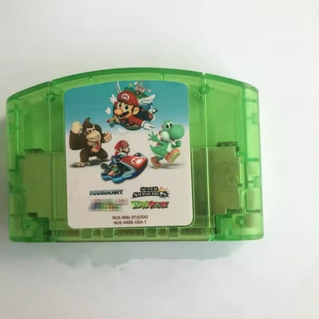 N64 Games Cartridges: 4 in 1,Contain Mario Kart 64,Mario 64,Smash Bros.,Yoshi's Story,US Version