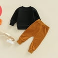 thumbnail image 5 of Douhoow 0-5Y Toddler Boy Valentines Day Outfits Love Sweatshirt +Elastic Waist Pants, 5 of 9