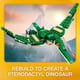 thumbnail image 4 of Juguete Creator Mighty Dinosaurs, modelo 3 en 1, figuras de dinosaurios T. rex, triceratops y pterodáctilo, regalos para niños y niñas de 7 a 12 años. El mejor regalo para el Día del Niño., 4 of 5
