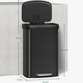 thumbnail image 2 of Garvee 21.13 Gallon Large Step-on Trash Can for Kitchen, with Liner Rim & Soft Close Plastic Lid, Black, 2 of 9