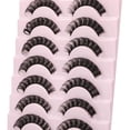 thumbnail image 3 of Pestañas postizas Pestañas de tira rusas D Pestañas rizadas de visón sintético Pestañas rusas Efecto 3D Pestañas postizas Paquete de 10 pares, 3 of 5
