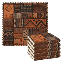 Yayeee 6 Pack Kitchen Dishcloths for Washing Dishes Soft Absorbent Microfiber Towels, Abstract Tribal Pattern