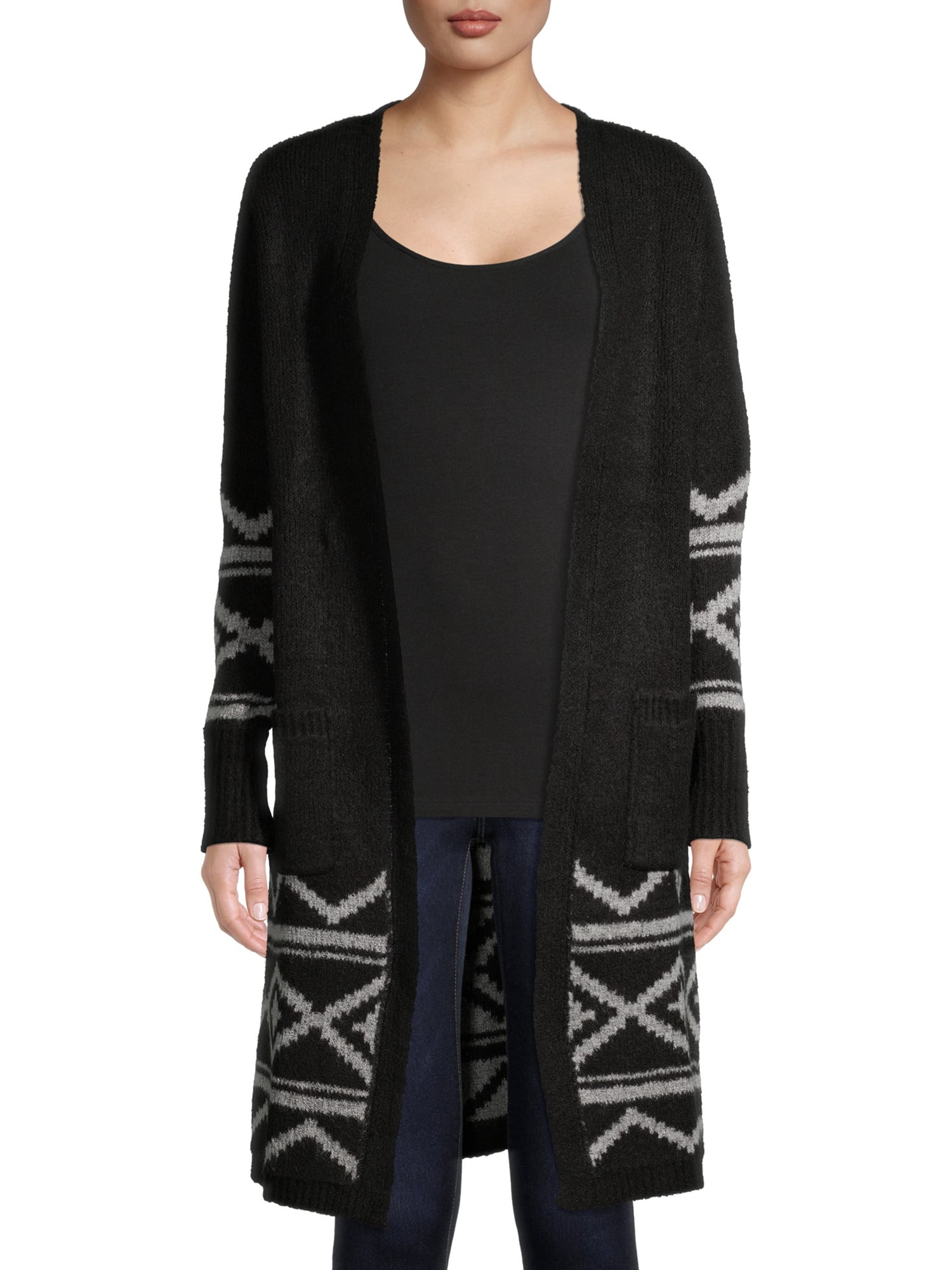 No Boundaries - No Boundaries Juniors' Printed Duster Cardigan - Walmart.com - Walmart.com