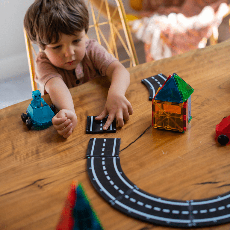 MAGNA-TILES, Roads 12-Piece Magnetic Construction Set, For Ages 3+