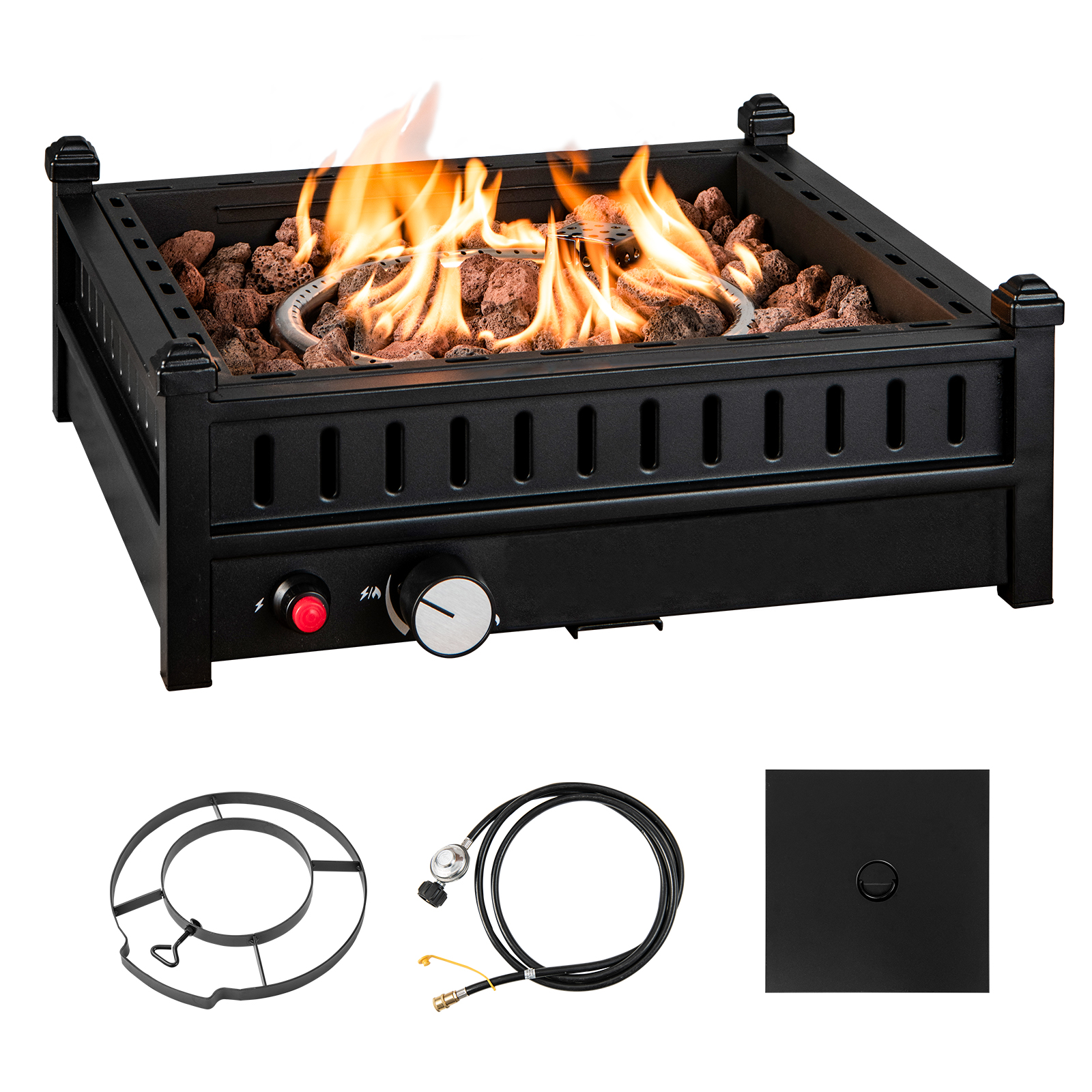 Costway Portable Tabletop Fire Bowl 40,000 BTU Propane Firepit fit ...