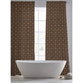thumbnail image 5 of Dark Brown Rattan Sheer Curtains 96 Inch Length 2 Panels Set Window Treatments, Vintage Abstract Wicker Texture Rod Pocket Semi Curtains for Living Room/Bedroom/Kitchen Décor, 104"W x 96"L, 5 of 7