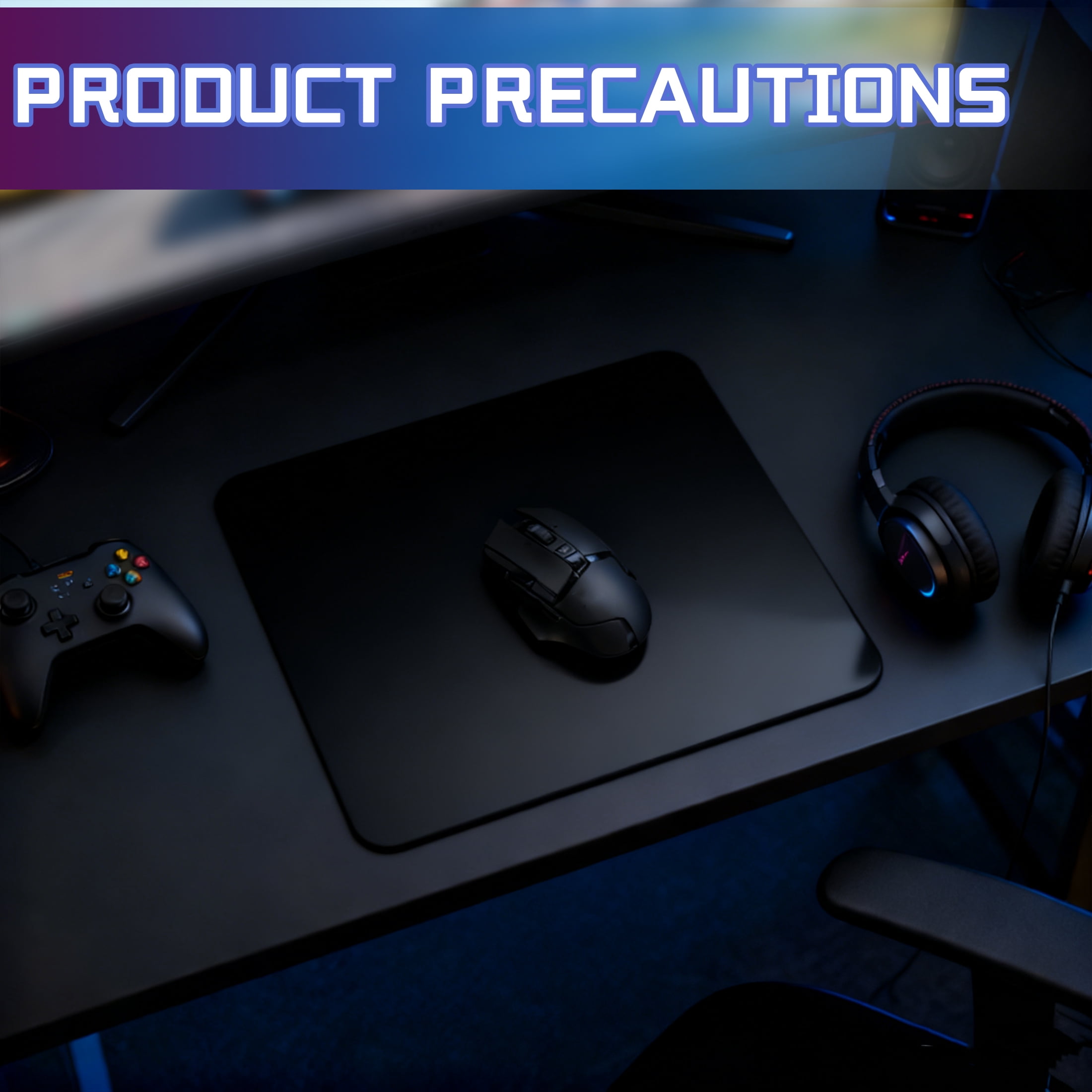 GJX Mouse Pads for Desk,7H Tempered Matte Glass Mousepad,Mousepad Gaming,Gaming Non-Slip Scratch Resistant Black Mouse Pad,Black,11.81"x10.24"x0.12"