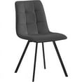 thumbnail image 3 of Meridian Furniture Annie Gray Velvet Dining Chair (Set of 2), 3 of 5