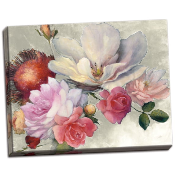 Gango Home Decor Contemporary Flemish Fantasy on White by Julia Purinton (Ready to Hang); One 20x16in Hand-Stretched Canvas