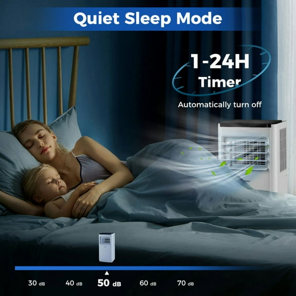 Topcobe 8000/10000 BTU Portable Air Conditioner with Remote Control Cools up to 250/350 Sq.Ft-10000 BTU, Indoor Air Conditioner Equipment