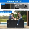 thumbnail image 5 of Dextrus Large Outdoor Deck Box - Spacious, Durable, and Convenient 260 Gallon Large Double-Wall Resin Outdoor Storage Boxes, Lockable & Waterproof,Black, 5 of 7