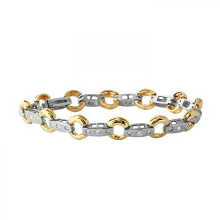 Ladies 1.56 Carat Diamond 14K Yellow Gold Bracelet