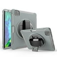 thumbnail image 7 of Dteck Case For Apple iPad Pro 12.9" 4th Gen (2020)/3rd Gen Pro 12.9 (2018),Shockproof Three-Layer Heavy Duty Protector Rubber Hard Stand Hand Strap Cover with Screen Protector 12.9-inch,Gray, 7 of 7