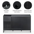 thumbnail image 2 of Crosley Furniture Arden Record Player Cabinet With Vinyl Storage Black, 2 of 10