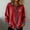 Red, variant on Blouses For Women Dressy Casual Women Casual Corduroy Denim Patchwork Jacket Long Sleeve Turndown Collar Distressed Jean Coat Green S-Xxl