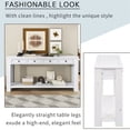 thumbnail image 4 of Console Table, Entryway Table with Storage Drawers and Bottom Shelf, Classic Accent Sofa Table, Console Tables with Solid Wood Frame and Legs for Entryway Bed Room Living Room Apartment,Antique White, 4 of 9