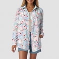 thumbnail image 2 of Towmus Button Down Shirts for Women Dressy Floral Printed Long Sleeve Blouse Business Casual Work Tops Fall Cardigan Shirt, 2 of 5