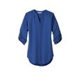 thumbnail image 3 of Port AuthorityLadies 3/4-Sleeve Tunic Blouse Lw701 - True Blue - XXL, 3 of 4