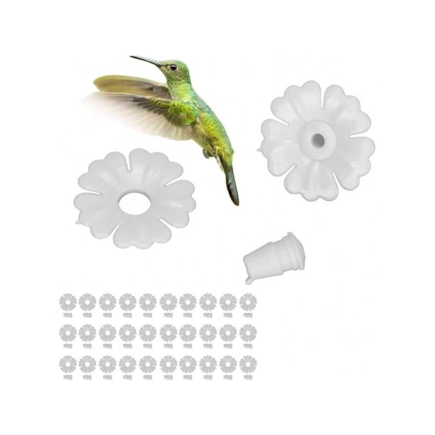 30 Set Hummingbird Feeders Replacement Flowers, Greener Hummingbird Feeder Replacement Parts With Stable Structure Durable Materia For Outdoors (2#)