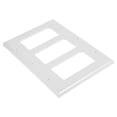 thumbnail image 3 of LEORX White Three Gang Screwless Wall Plate Cover Sleek Outlet Frame for Home Decor, 3 of 8