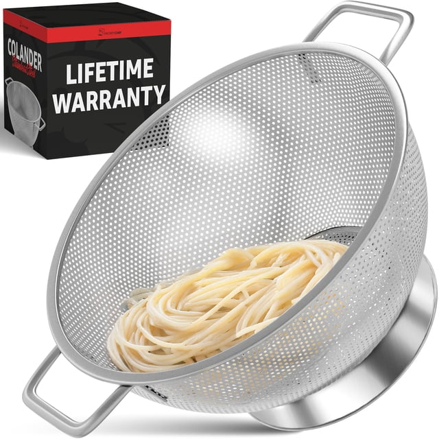 Colador PriorityChef Premium de acero inoxidable de 5 litros