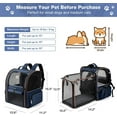 thumbnail image 2 of Large Cat Backpack Carrier Expandable Pet Carrier Backpack for Small Dogs Medium Cats Fit Up to 18 Lbs, Dog Backpack Carrier, Foldable Puppy Backpack Carrier for Travel, Hiking,Grey, 2 of 7