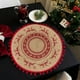 thumbnail image 5 of Manteles Individuales Navideños Redondos Tejidos | Diseño de Reno con Copos de Nieve Rojos y Multicolor | Manteles Resistentes Al Calor | Protectores de Mesa de Nailon para Fiestas | para Fiestas En, 5 of 6