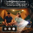 thumbnail image 5 of Camping Fan with LED Lantern & Timer, 10000mAh Rechargeable, Quiet Portable Tent Fan with Hook, USB Desk Fan for Camping, Hiking & Travel, 5 of 9