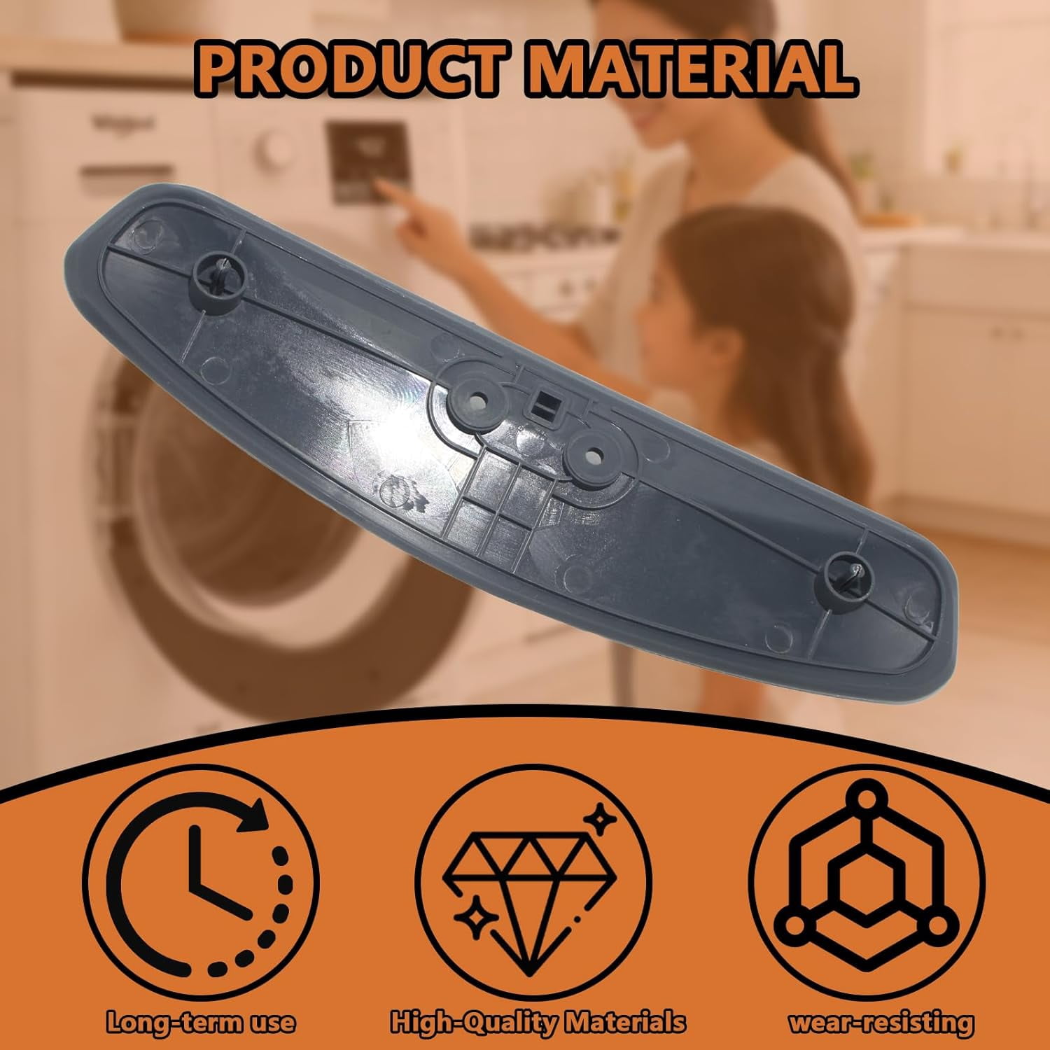 Aniceparthy WE01X34284 Door Strike Dark Slate Handle fit for GE Dryer Door Strike,Replaces PS16742773, AP7193619,WE01X34284, WE01X30017, 4976150