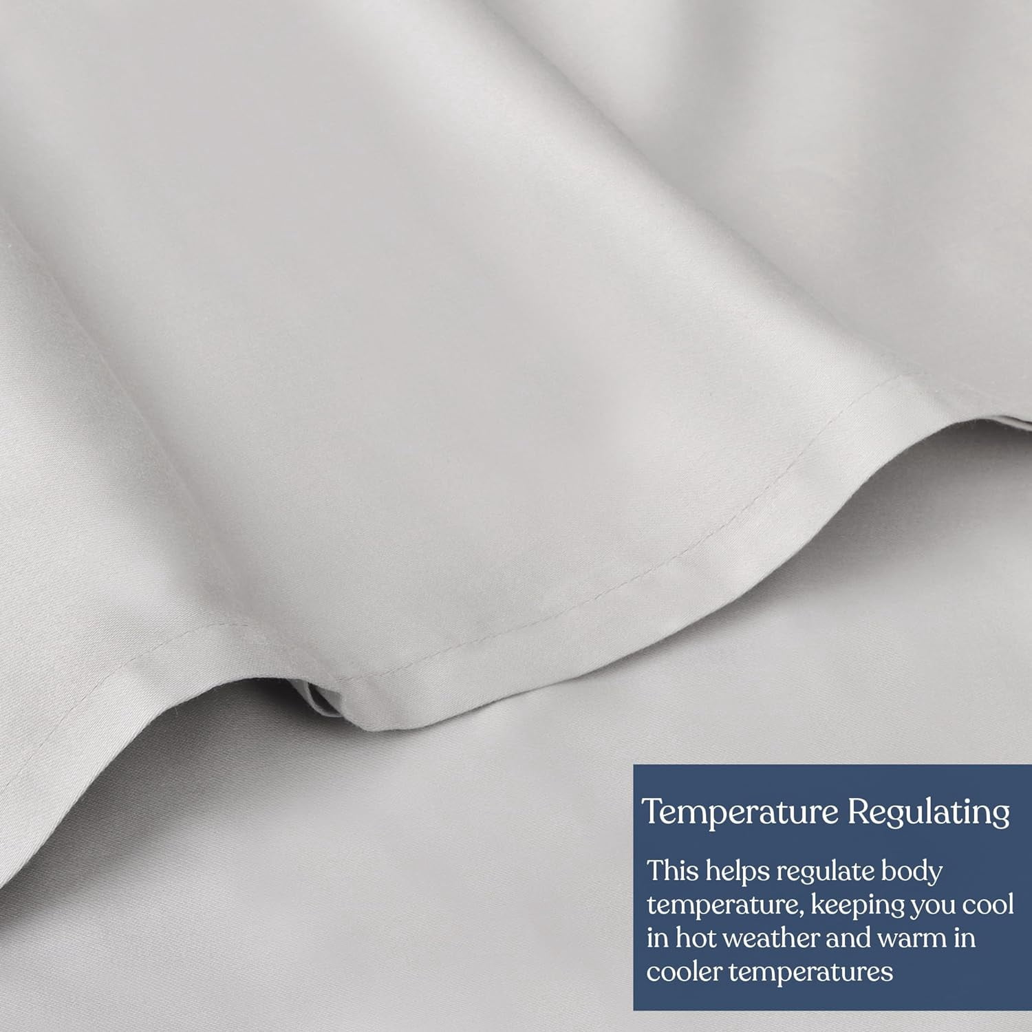 Delara 100% Eucalyptus Lyocell Tencel Twin Flat Sheet 74"x105" – Cooling, Silky, Soft, Breathable, Moisture-Wicking, Dove