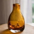 thumbnail image 2 of Amber Handblown Glass Bottle, 2 of 10