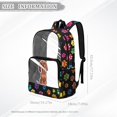 thumbnail image 7 of ZIATUBLES Clear Backpack Heavy Duty 17 Inch, Dachshund Colorful Paw Print Fabric & PVC Transparent Bookbag With Front & Side Pockets, Sturdy See Through Backpack for School Security, 7 of 7
