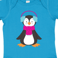 thumbnail image 4 of Inktastic Cute Penguin, Penguin With Ear Warmers, Scarf Boys or Girls Baby Bodysuit, 4 of 5