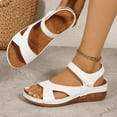 thumbnail image 6 of Womens Low Wedge Heels Wedge Sandals 2026 Summer Dressy Platform Sandals Open Toe Buckle Ankle Strap Wedges Sandals Orthopedic Wedge Sandals Arch Support Casual Shoes for Walking Travel (Size: 5.5), 6 of 6