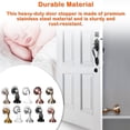 thumbnail image 3 of Scienceny Tope de puerta, soporte antioxidante sin clavos, resistente al agua, sin perforaciones, ventosa, accesorios para muebles montados en la Type2 NO2, 3 of 6