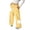 P458 Yellow, variant on Tfken Girls Comfortable Pants Elastic Waist Stretchy Trousers Loose Wide-Leg Pants With Pockets Fashion Drawstring Star Print Teen Daily Casual Wear Clothes Size 4-5 Years Beige