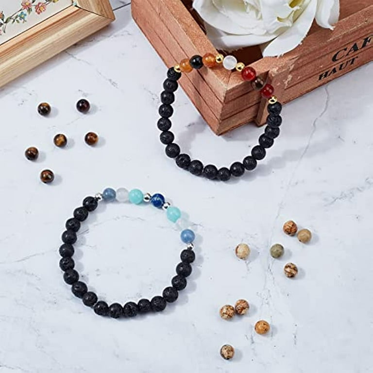 Galaxy Inspired Clay Bead and Gold Charms Bracelet