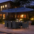 thumbnail image 4 of Gymax 11 PCS Patio Dining Set w/ 15ft Double-Sided Patio Umbrella (Base Included) Navy, 4 of 6