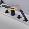 Black Bathtub Faucet, AllCopper FourPiece Cold and Hot Water Mixer