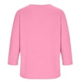 thumbnail image 6 of Babysbule Women's Henley V Neck 3/4 Sleeve T Shirt, Casual Button Placket Loose Solid Top for Daily Work School, 6 of 6