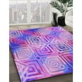 thumbnail image 3 of Ahgly Company Machine Washable Indoor Round Transitional Bright Lilac Purple Area Rugs, 7' Round, 3 of 7