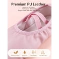 thumbnail image 5 of HWJAD Soft Leather Ballet Shoes for Toddler Little Kid/Big Kid Girls Boys Lace-Free Dance Slippers Ballerina Shoes, 5 of 9